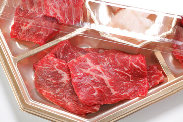 パック入り焼肉用の牛肉