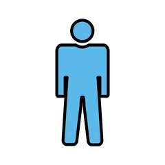 Toilet Sign Icon Color Design Vector Template Illustration