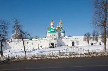 Holy Trinity-St. Sergius Lavra. The Holy gate and the Red tower. Sergiev Posad, Moscow region, Russia
