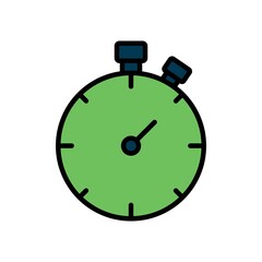 Stopwatch Icon Color Design Vector Template Illustration
