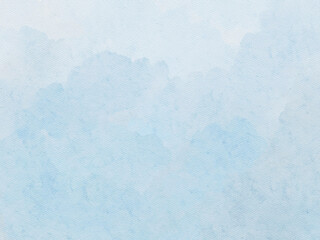 Hand painted subtle blue watercolor background with paper texture