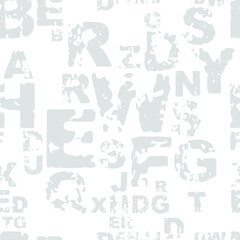 letters on black background with seamless pattern.	