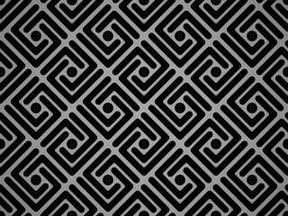 Abstract geometric pattern. A seamless vector background. Black and gray ornament. Graphic modern pattern. Simple lattice graphic design