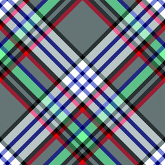 Seamless vector multicolor tartan pattern. Plaid background. Classic fashion wool pattern. For fabric, textile, wrapping, cover etc.