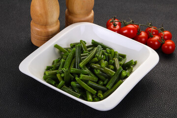 Green beans in the bowl