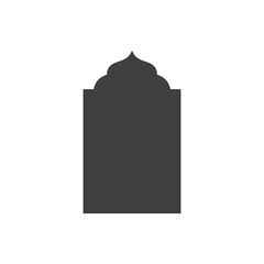 Mosque window vector icon design template