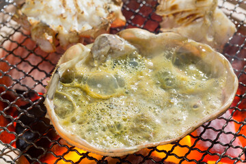 ずわい蟹の甲羅焼き