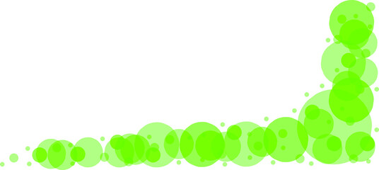 Vector background with green circles of different sizes, web page decoration. Template for a splash, texture drawing for a greeting card.