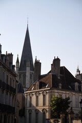 Obraz premium Immeubles dans les rue de la ville de Dijon en Bourgogne