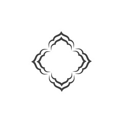 Mosque window vector icon design template