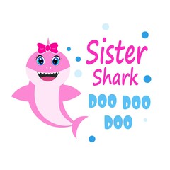 cute baby shark vector illustration

