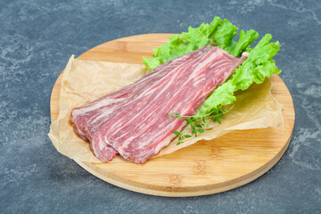 Raw Thick pork steak for cooking
