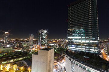 Naklejka premium 大阪駅北ヤード夜景