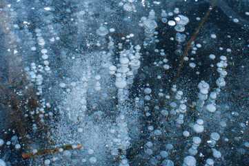 Close-up of white air bubbles with air