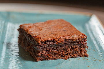 Brownie served on a plate