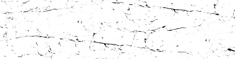 Black and white graphic vector texture of weathered rock. Panoramic background of uneven wild terrain of formation sandstone
