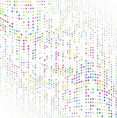 pattern with colorful dots on white background