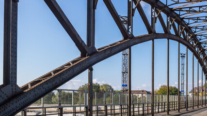 bridge over the rails in Schiltigheim in France