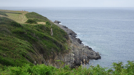 Coastal landscape from the Moniello viewpoint, near the town of Luanco. Asturias. Spain. Europe