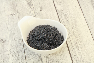 Luxury strugeon fish black caviar