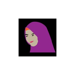 beauty woman hijab vector design