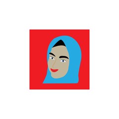 beauty woman hijab vector design