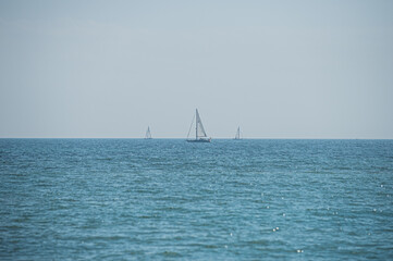 Sailing boats on the ocean