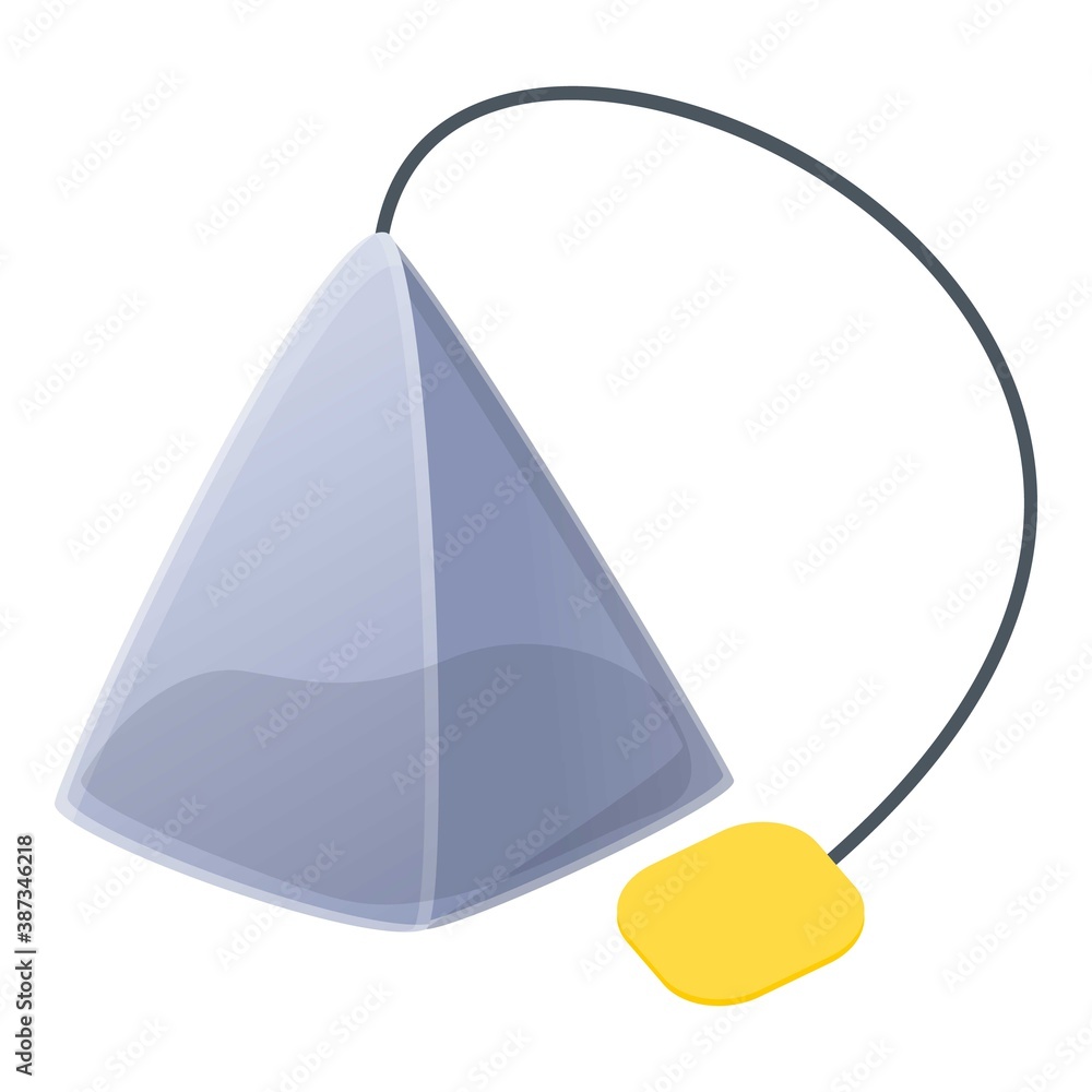 Poster tea pyramide icon. cartoon of tea pyramide vector icon for web design isolated on white background