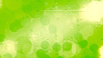 fresh green abstract background with bubbles