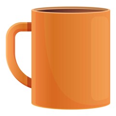 Hot tea mug icon. Cartoon of hot tea mug vector icon for web design isolated on white background