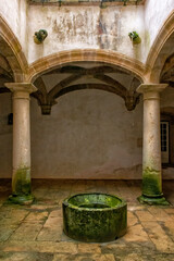 A Well With Background Cloister And Columns. Tomar, Portugal.