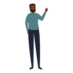 Historical african teacher icon. Cartoon of historical african teacher vector icon for web design isolated on white background