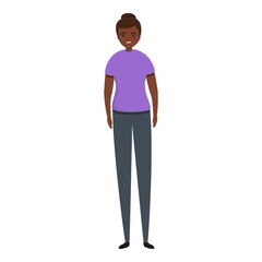 African mature woman icon. Cartoon of african mature woman vector icon for web design isolated on white background