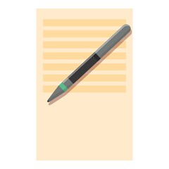 Pencil writing icon. Cartoon of pencil writing vector icon for web design isolated on white background