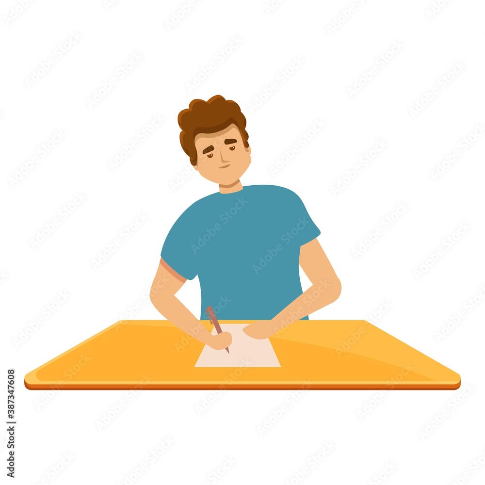 Poster envelope writing icon. cartoon of envelope writing vector icon for web design isolated on white back