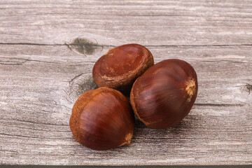 Organic natural sweet Chestnut heap