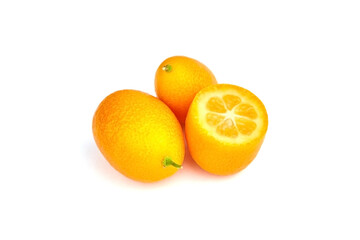 kumquats isolated on white background