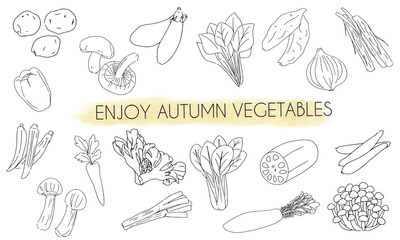 野菜　シンプル　アイコンセット