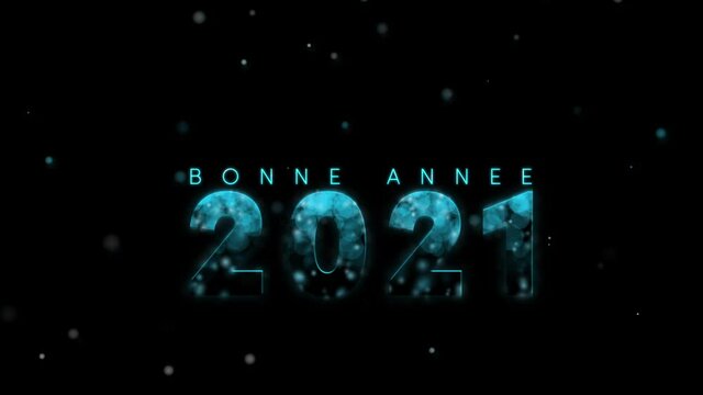 bonne ann&eacute;e typographie et flocon de neige