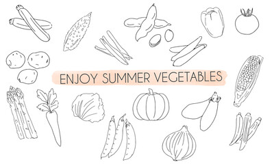 野菜　シンプル　アイコンセット