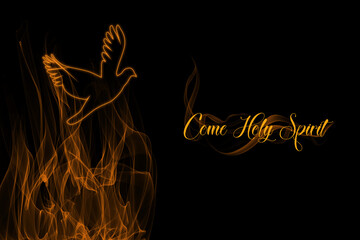 Pentecost Sunday Special Design, Typography for print or use as poster, card, flyer or Wallpaper 