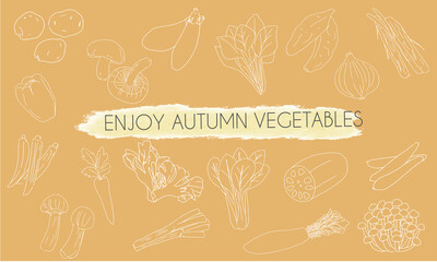 野菜　シンプル　アイコンセット