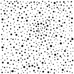 Points. Vector seamless background. Monochrome abstract geometric ornament. Hand drawn texture.