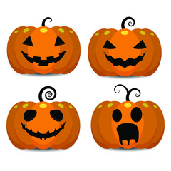 Halloween pumpkin set