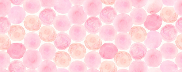 Pastel Seamless Watercolor Rounds Pattern. Random 