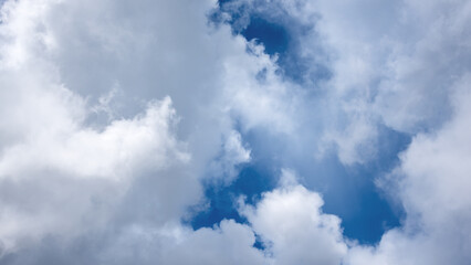 Thick fluffy clouds at daytime