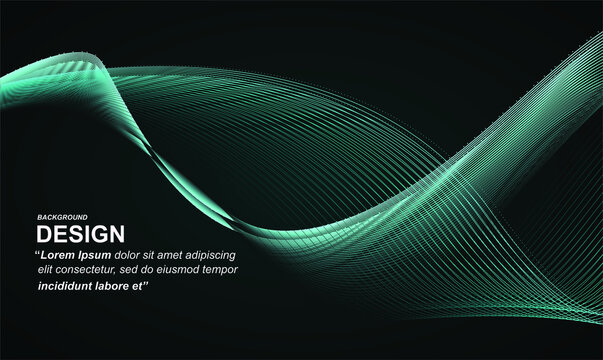 Abstract wave element for design. Digital frequency track equalizer. Stylized line art background. Vector