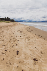Seven Mile beach a pristine golden sand beach just outside of the city of Hobart in Tasmania, Australia