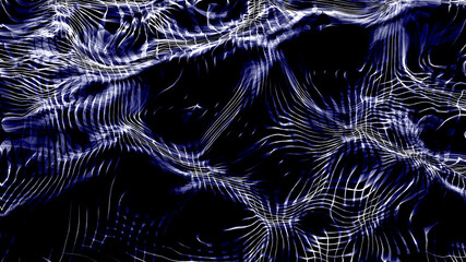 Conceptual  white waves on a dark background