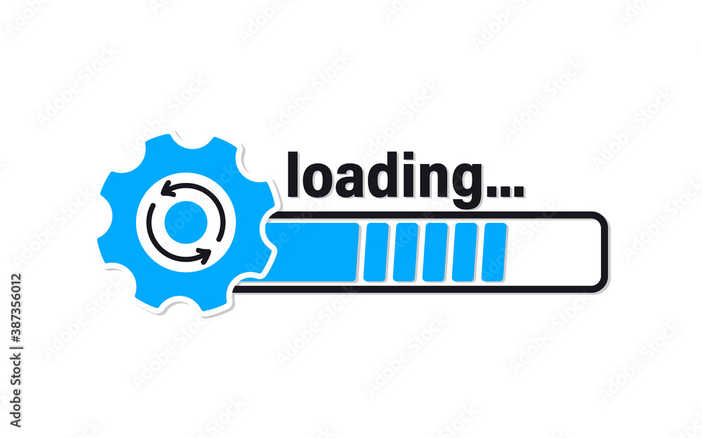 Poster update system icon. loading bar progress. load sign, upgrade, update, refresh. upgrade system icon. 